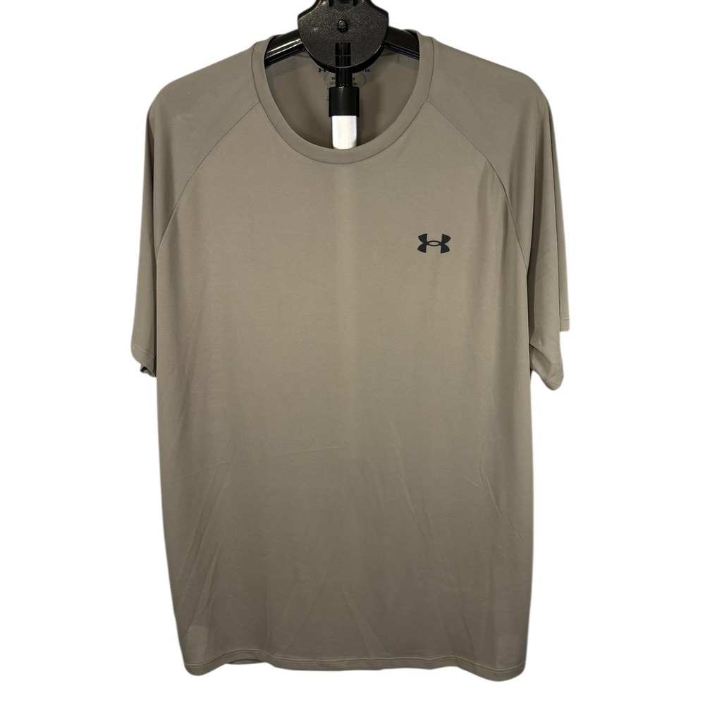 Under Armour Mens HeatGear Tech Tee Bundle 4 Pack XL Orange Blue Grey Cream - Picture 4 of 16